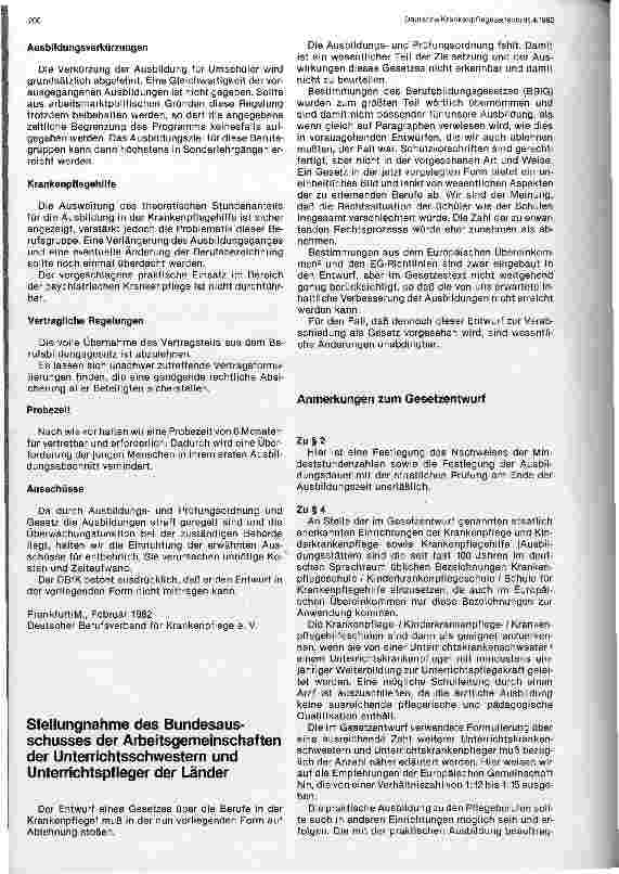 Vorschauseite 2: Diskussion um die Neuordnung der Ausbildung in den Pflegeberufen