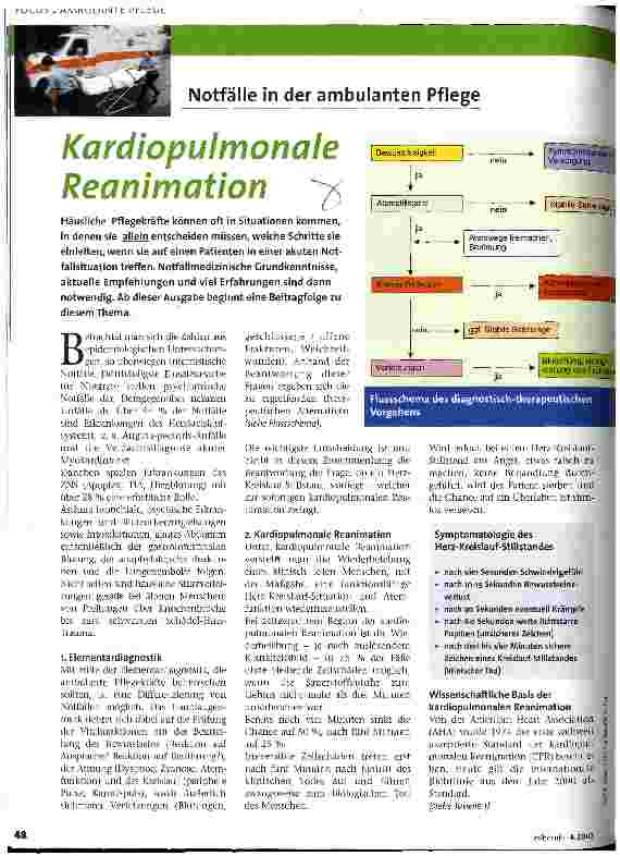 Vorschauseite 1: Kardiopulmonale Reanimation