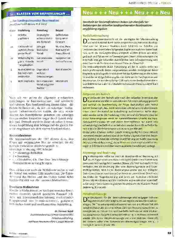 Vorschauseite 2: Kardiopulmonale Reanimation
