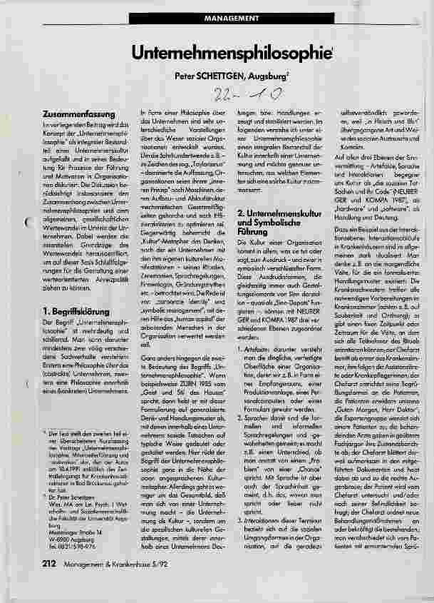 Vorschauseite 1: Unternehmensphilosophie