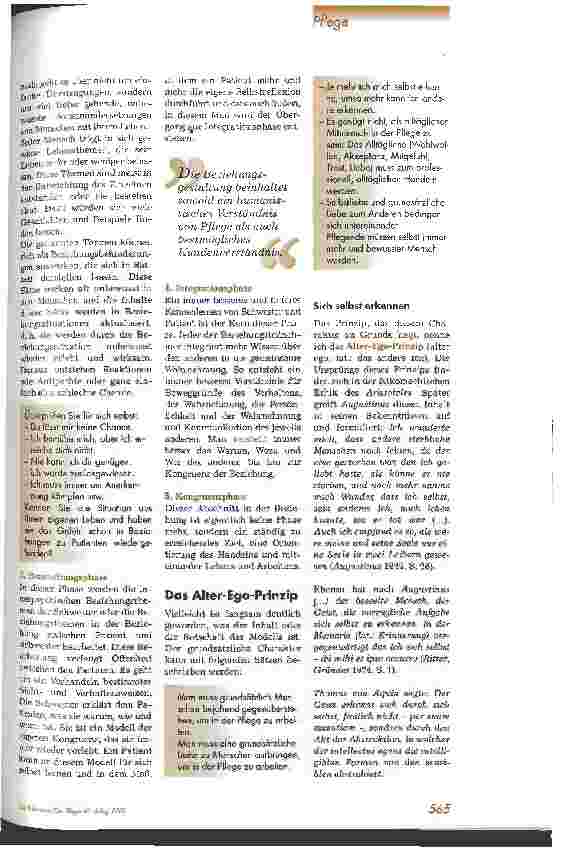 Vorschauseite 2: Pflegebeziehungen professionell gestalten 2. Teil: Phasen der Kongruenten Beziehungspflege und das Alter-Ego-Prinzip