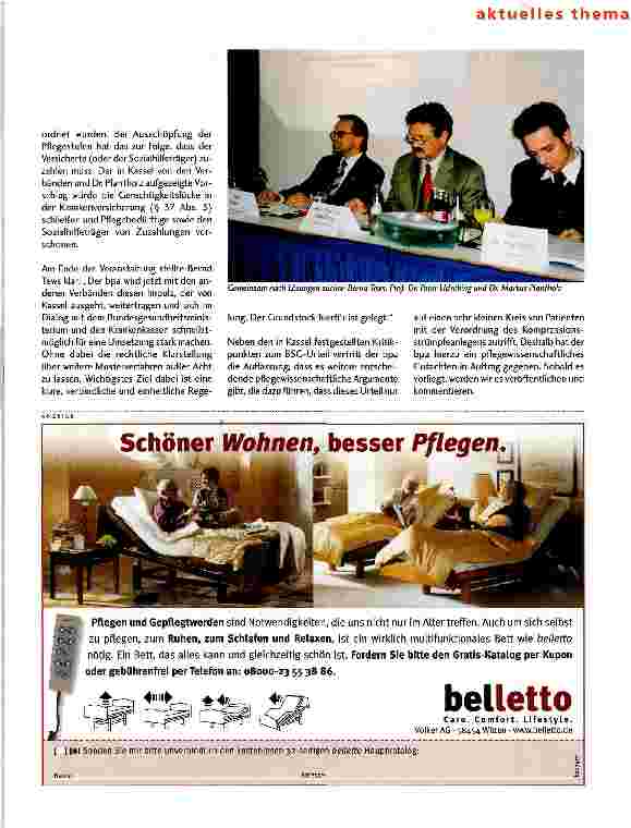 Vorschauseite 4: Kompressionsstrümpfe-Tagung - Konsens in Kassel