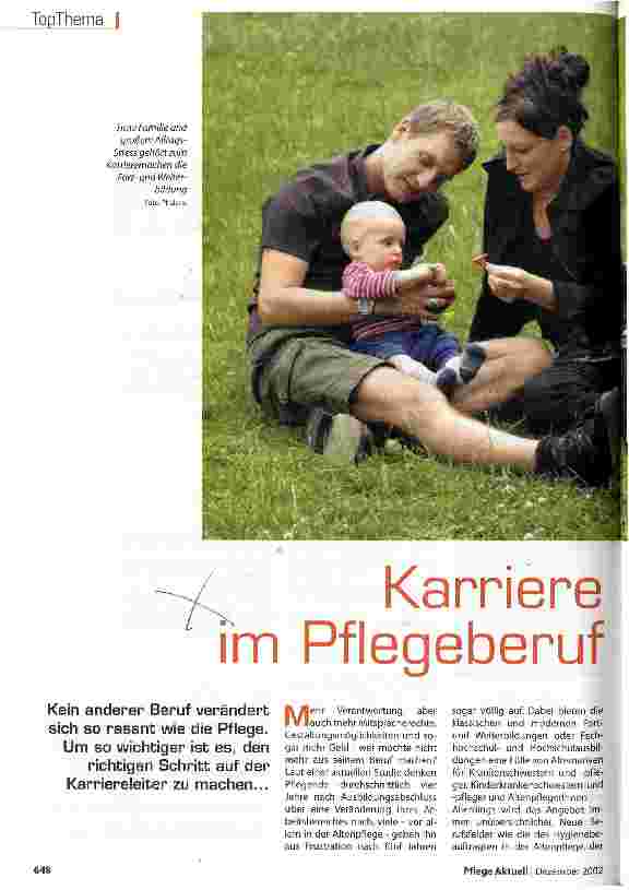 Vorschauseite 1: Karriere im Pflegeberuf