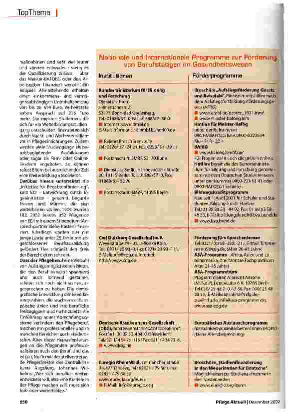 Vorschauseite 3: Karriere im Pflegeberuf