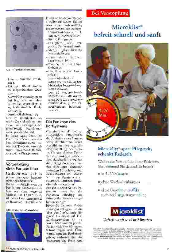 Vorschauseite 2: Pflege und Handhabung des implantierten Portkathetersystems