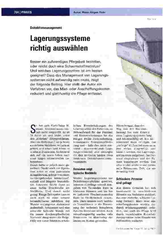 Vorschauseite 1: Lagerungssysteme richtig auswählen