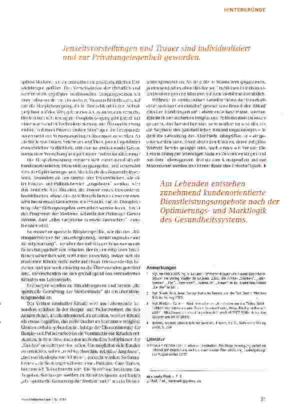 Vorschauseite 2: Beobachtungen zur Institutionalisierung des SterbensVom Schicksal zum „Machsal