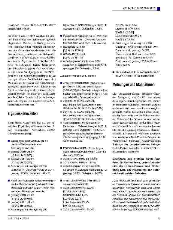 Vorschauseite 2: Systemisches Qualitätsmanagement in der gespag: Fachaudit