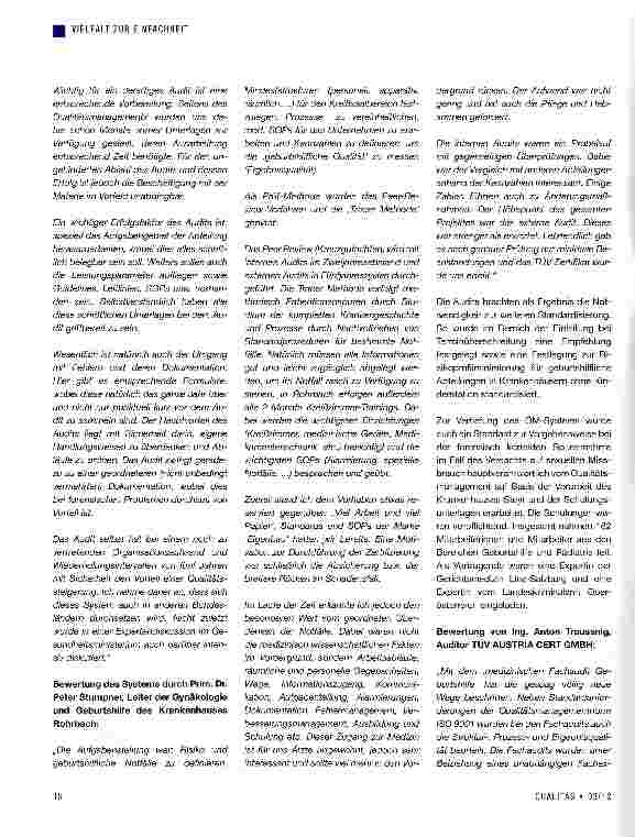 Vorschauseite 3: Systemisches Qualitätsmanagement in der gespag: Fachaudit