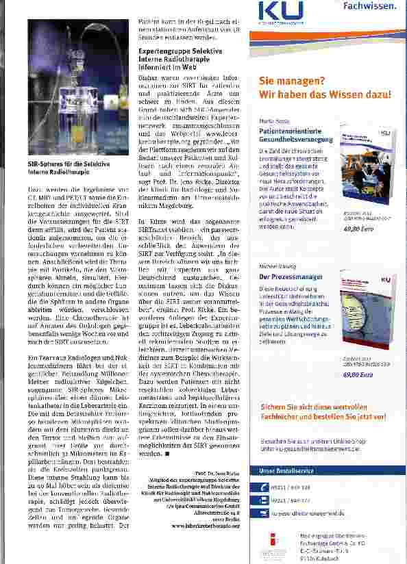 Vorschauseite 2: Selektive Interne Radiotherapie