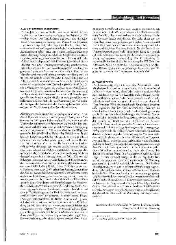 Vorschauseite 2: Ausnahme und die Regeln - Ärztliche Beihilfe zum Suizid