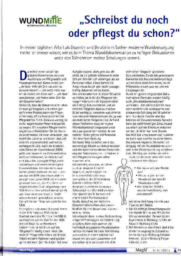 Vorschauseite 1: Schreibst du noch, oder pflegst du schon?