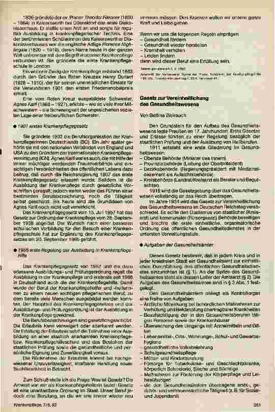 Vorschauseite 2: Einblick in eine Krankenpflegehilfe - Schule