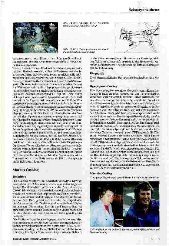 Vorschauseite 2: Morbus Cushing und Akromegalie Behandlung der hormonaktiven Hypophysenadenome