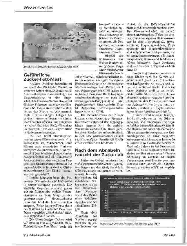 Vorschauseite 2: ZUCKERBABY (TEIL 1)GLUKOSESTOFFWECHSELSTÖRUNGEN IN DER SCHWANGERSCHAFT
