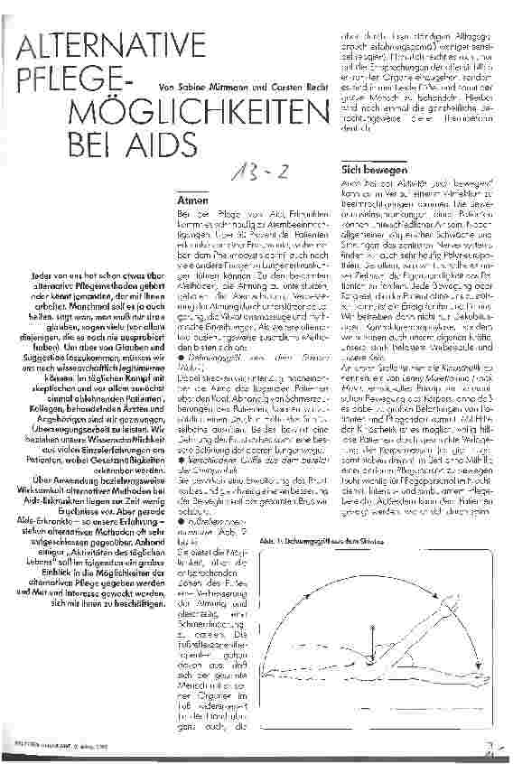 Vorschauseite 1: Alternative Pflegemöglichkeiten bei AIDS