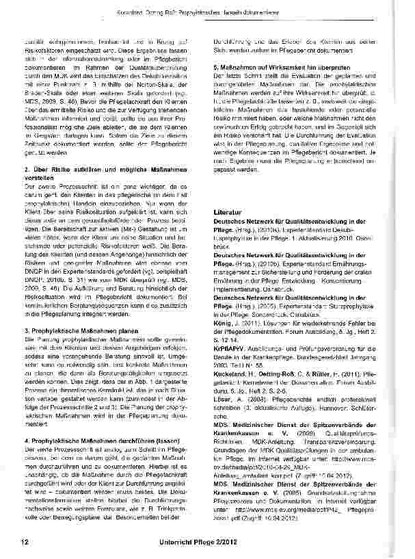 Vorschauseite 3: Prophylaktisches Handeln dokumentieren