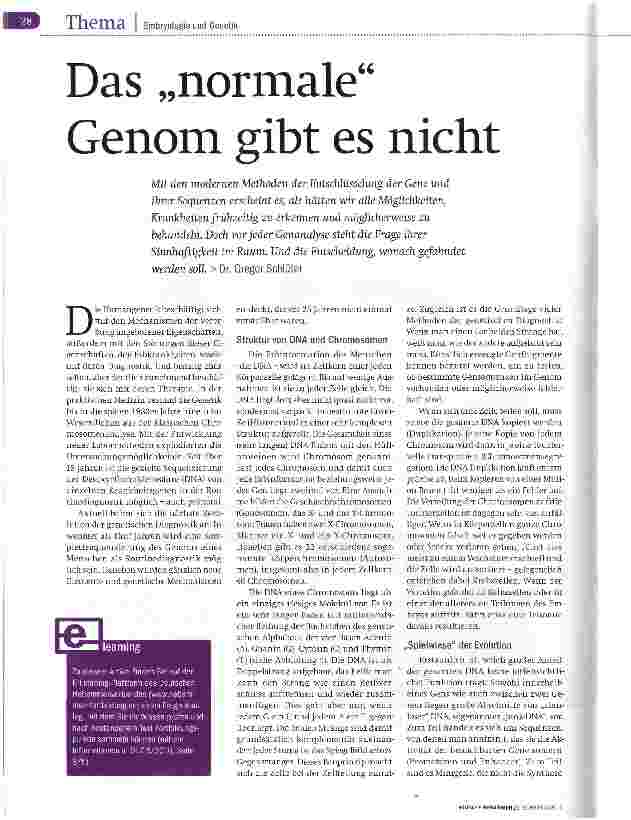 Vorschauseite 1: Das „normale Genom gibt es nicht