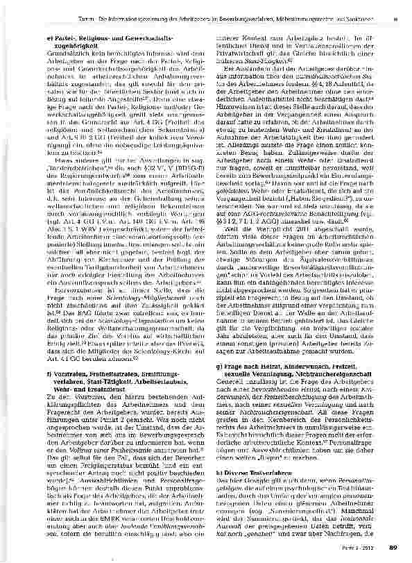Vorschauseite 6: Die Informationsgewinnung des Arbeitgebers im Bewerbungsverfahren, Mitbestimmungsrechte und Sanktionen
