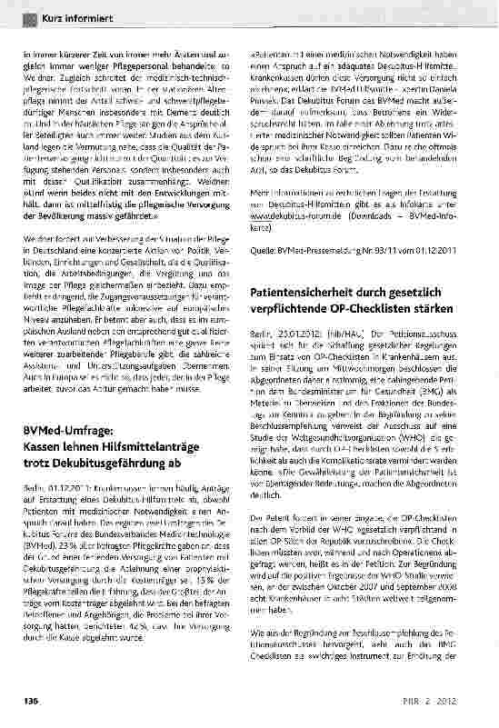 Vorschauseite 2: Pflegeausbildung in Europa: »Deutschland auf Geisterfahrt«!