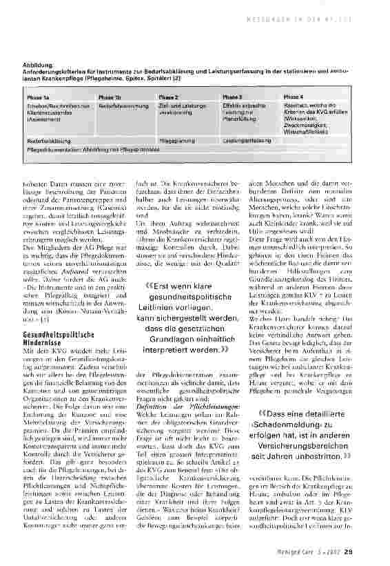 Vorschauseite 2: Was erhoffen sich die Krankenversicherer von der Pflegedokumentation?