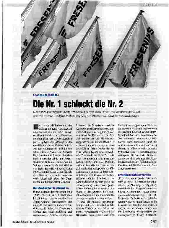 Vorschauseite 1: Die Nr. 1 schluckt die Nr. 2