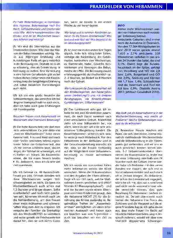 Vorschauseite 3: Im Wochenbett gut für die Frauen sorgen