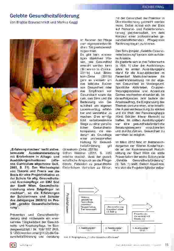 Vorschauseite 1: Gelebte Gesundheitsförderung