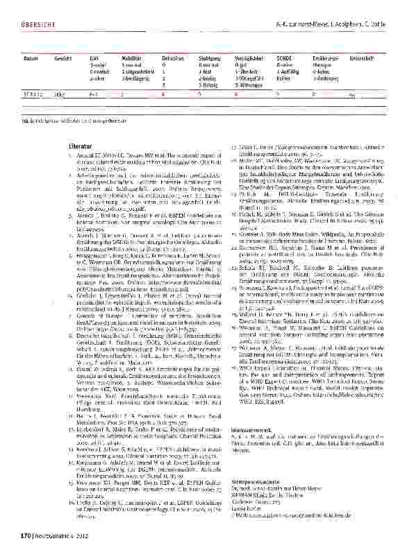 Vorschauseite 6: Praxisnahe Entscheidungshilfen zur Einleitung einer Ernährungstherapie in der Neurogeriatrie