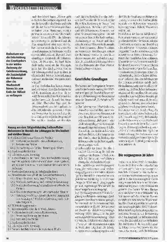 Vorschauseite 2: Hürden und Hemmnisse in der Wochenbettbetreuung