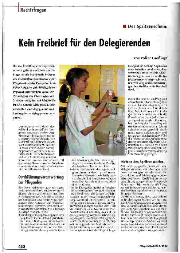 Vorschauseite 1: Kein Freibrief für den Delegierenden