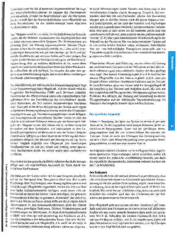 Vorschauseite 2: Sport und Psychotherapie