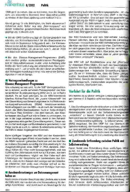 Vorschauseite 2: Flächenbrand und Aktionismus Eine Situationsanalyse der Gesundheitspolitik vor der Bundestagswahl