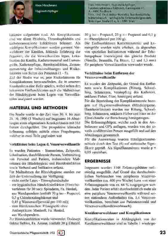 Vorschauseite 2: Periphere Venen-Verweilkanülen