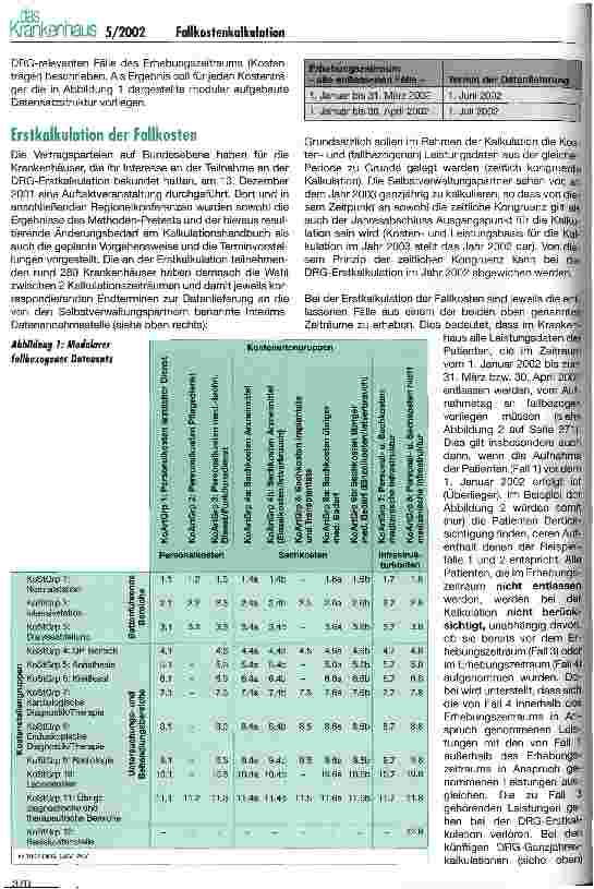 Vorschauseite 2: Von der Kostenträgerrechnung zum Krankenhausvergleich DRGund Fallkostenkalkulation mit ComboPC