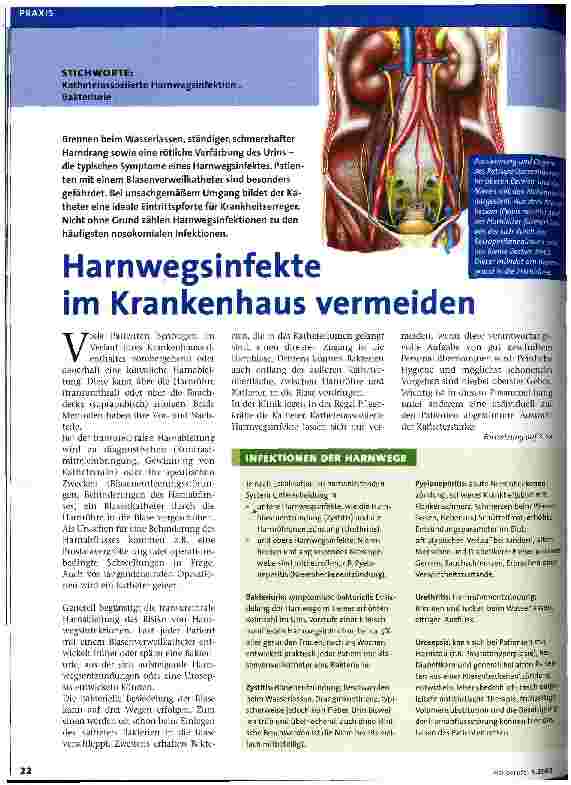 Vorschauseite 1: Harnwegsinfekte im Krankenhaus vermeiden