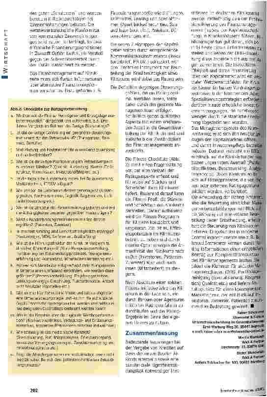 Vorschauseite 4: Fit für das Rating? Vertrauen in die Bonität des Unternehmens Krankenhaus steigern