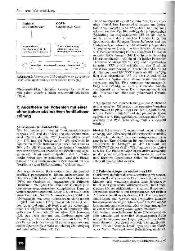 Vorschauseite 4: Anästhesie bei Patienten mit einer bronchialen Obstruktion (CME 5/02)