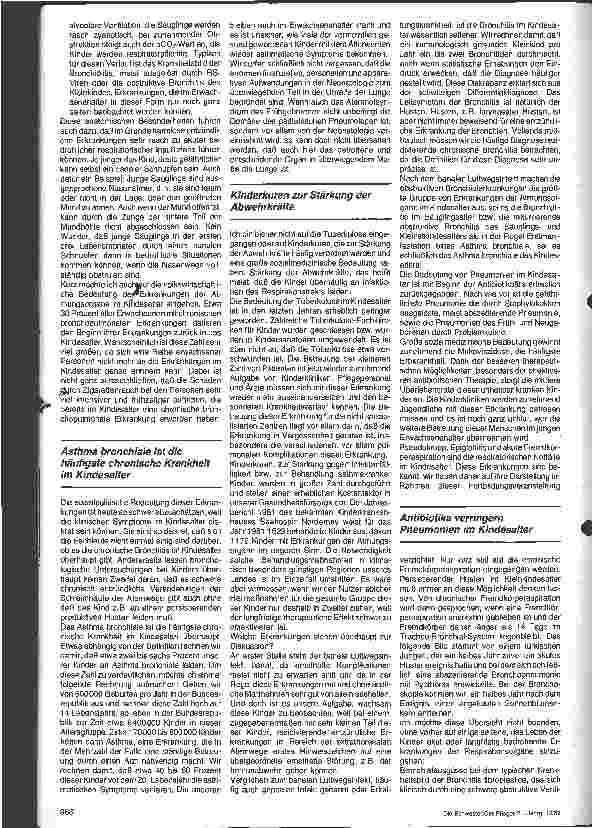 Vorschauseite 2: Die Bedeutung der Erkrankungen der Atmungsorgane im Kindesalter
