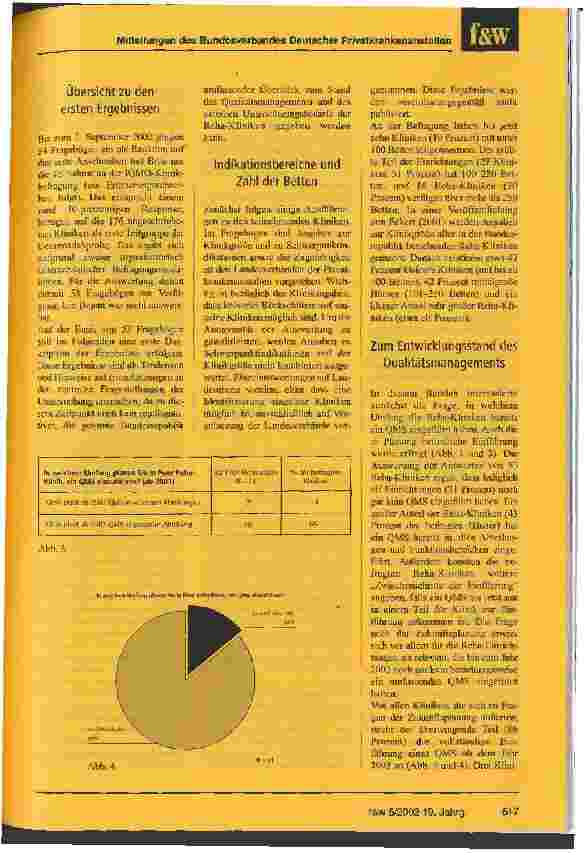 Vorschauseite 3: Qualitätsmanagement in deutschen Reha-Kliniken Erste Ergebnisse einer Bestandsaufnahme