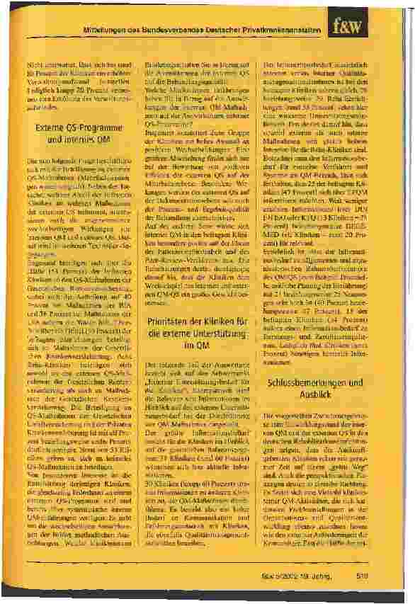 Vorschauseite 5: Qualitätsmanagement in deutschen Reha-Kliniken Erste Ergebnisse einer Bestandsaufnahme