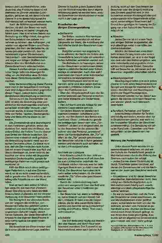 Vorschauseite 2: Einfluß des Wohnumfeldes auf das Befinden des Altenpflegeheimbewohners