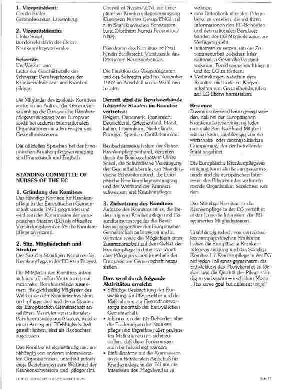 Vorschauseite 2: European Nursing Group Und Standing Commitee Of Nurses Of The EC