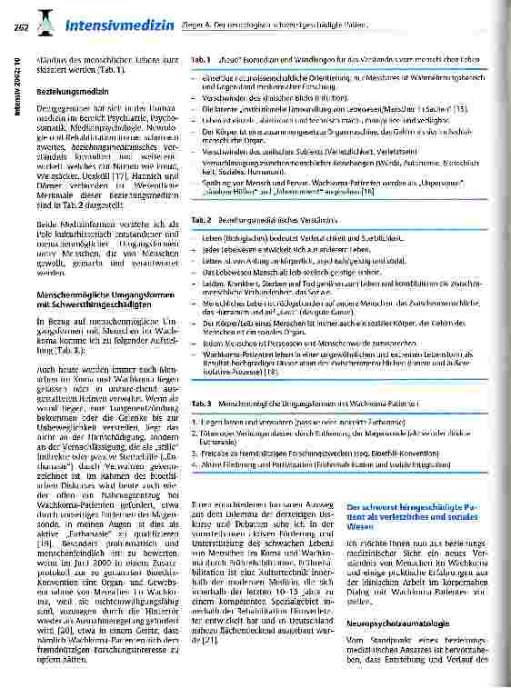 Vorschauseite 2: Der neurologisch schwerstgeschädigte Patient im Spannungsfeld zwischen Biound Beziehungsmedizin