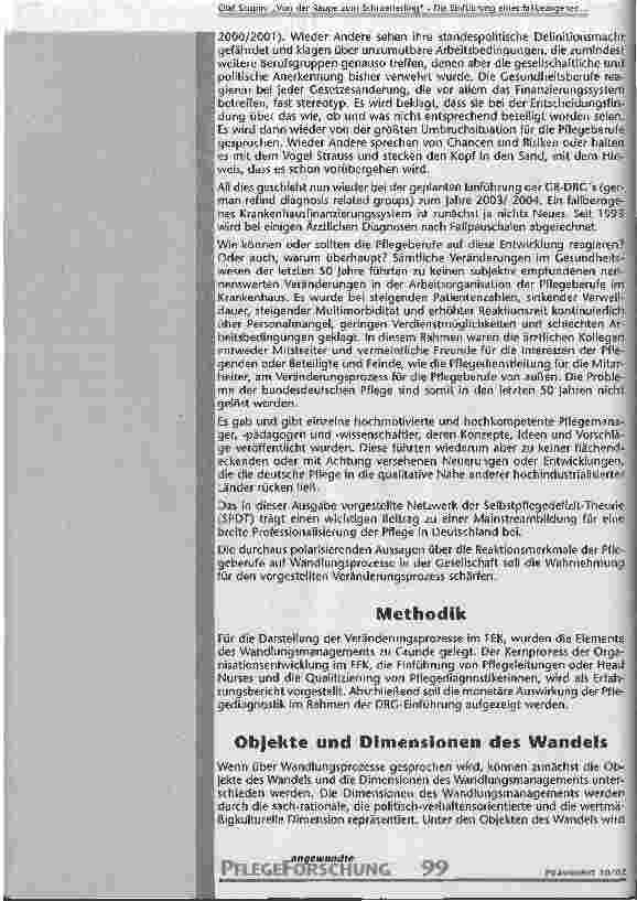 Vorschauseite 2: Von der Raupe zum Schmetterling Die Einführung eines fallbezogenen Pflegeorganisationssystems unter Berücksichtigung eines theoriebasierten Pflegekonzeptes