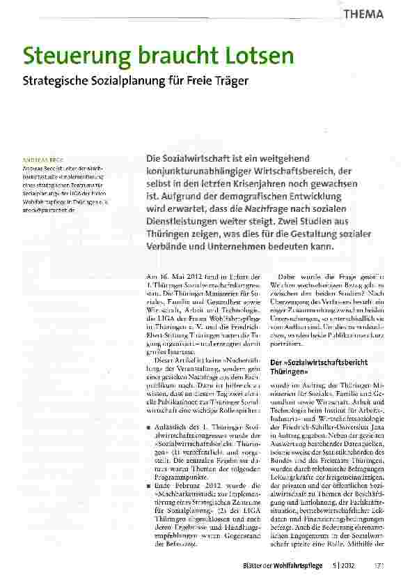 Vorschauseite 1: Steuerung braucht Lotsen
