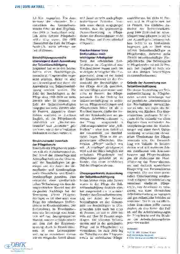 Vorschauseite 3: Entwicklung der Beschäftigungsstruktur in den Jahren 1999-2009