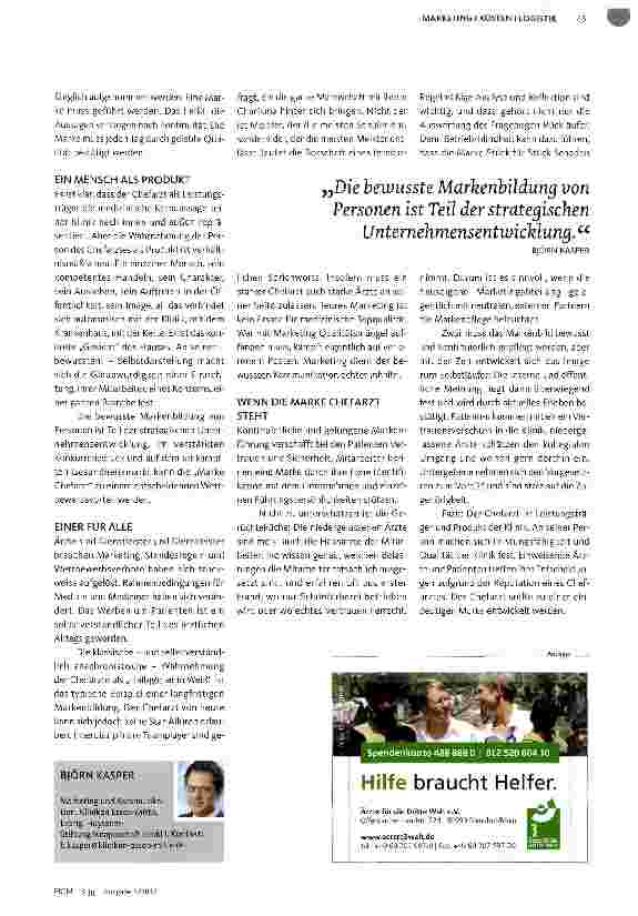 Vorschauseite 2: Wenn der Chefarzt zur Marke wird