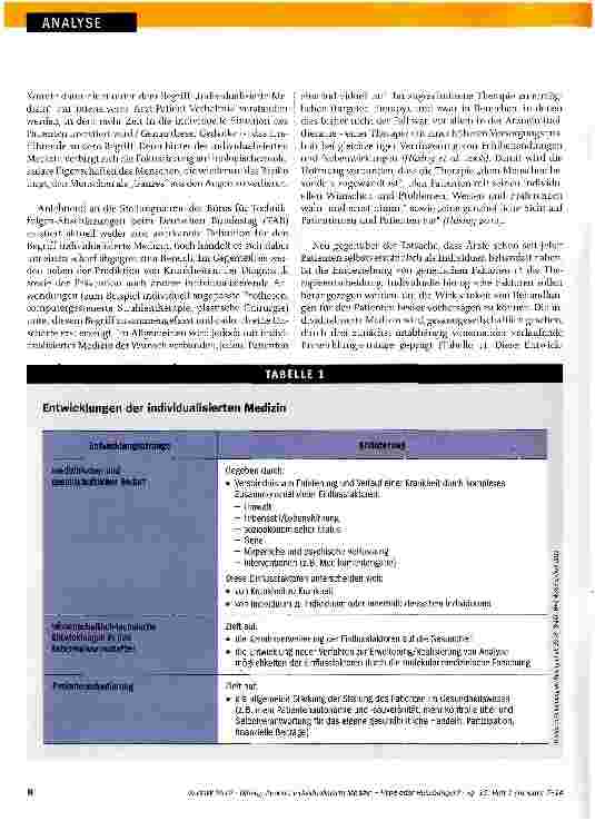 Vorschauseite 2: Individualisierte Medizin - Hype oder Heilsbringer?