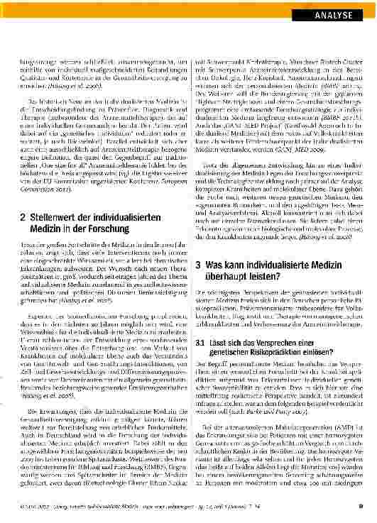 Vorschauseite 3: Individualisierte Medizin - Hype oder Heilsbringer?